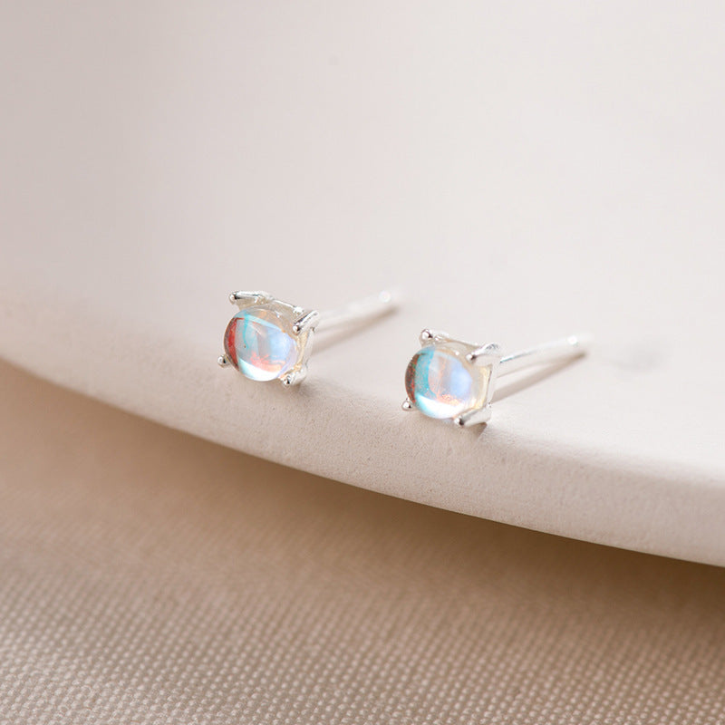 s925 Sterling Silver Moonstone Earrings for Women