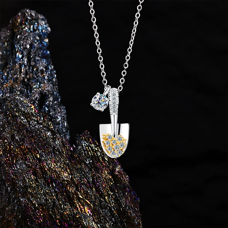 Diamond Shovel Pendant Necklace