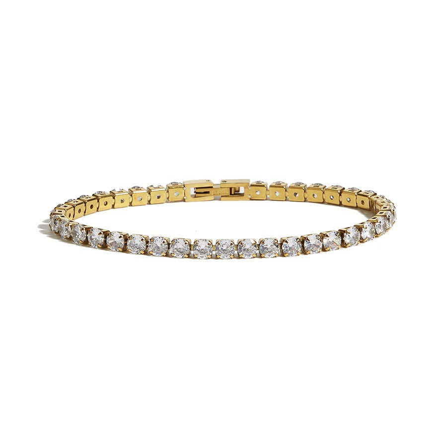 Stylish Sparkling Zircon Tennis Bracelet