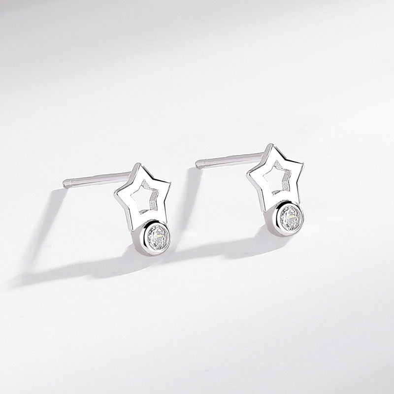 New s925 Sterling Silver Star Earrings