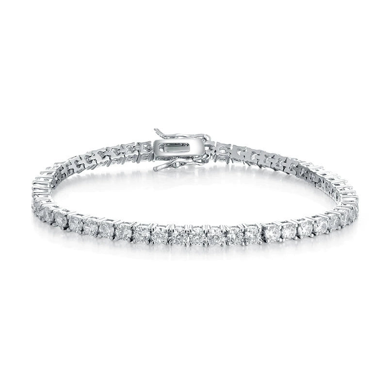 Classic 18K Gold Plated Tennis Bracelet with Full Diamonds
