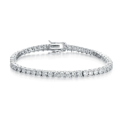 Classic 18K Gold Plated Tennis Bracelet with Full Diamonds