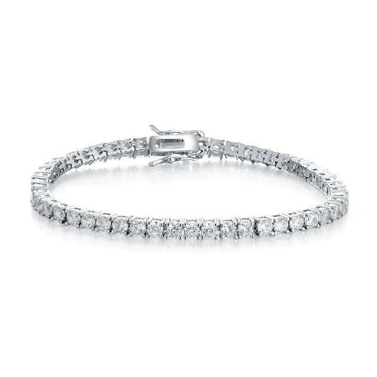 Classic 18K Gold Plated Tennis Bracelet with Full Diamonds
