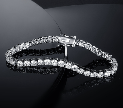 Classic 18K Gold Plated Tennis Bracelet with Full Diamonds