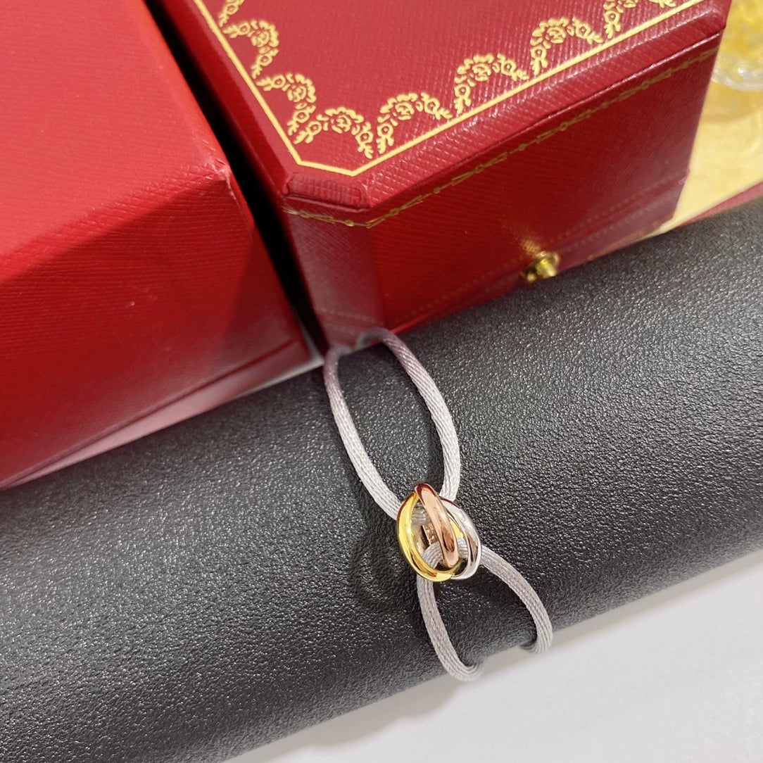 Three-ring circular lucky braided bracelet