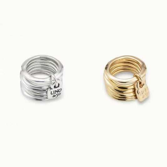 UNOde50 Six-Ring Pendant Ring, Stackable and Detachable