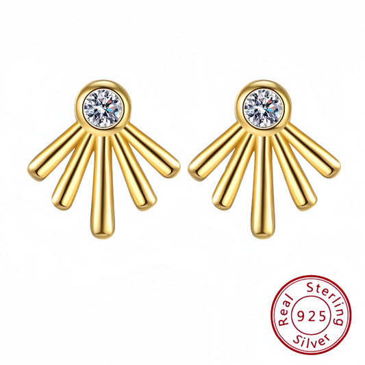 S925 Sterling Silver Earrings - Radiant Zircon Earrings