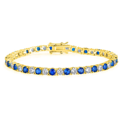 4mm Round Zircon Figure-Eight Clasp Tennis Bracelet