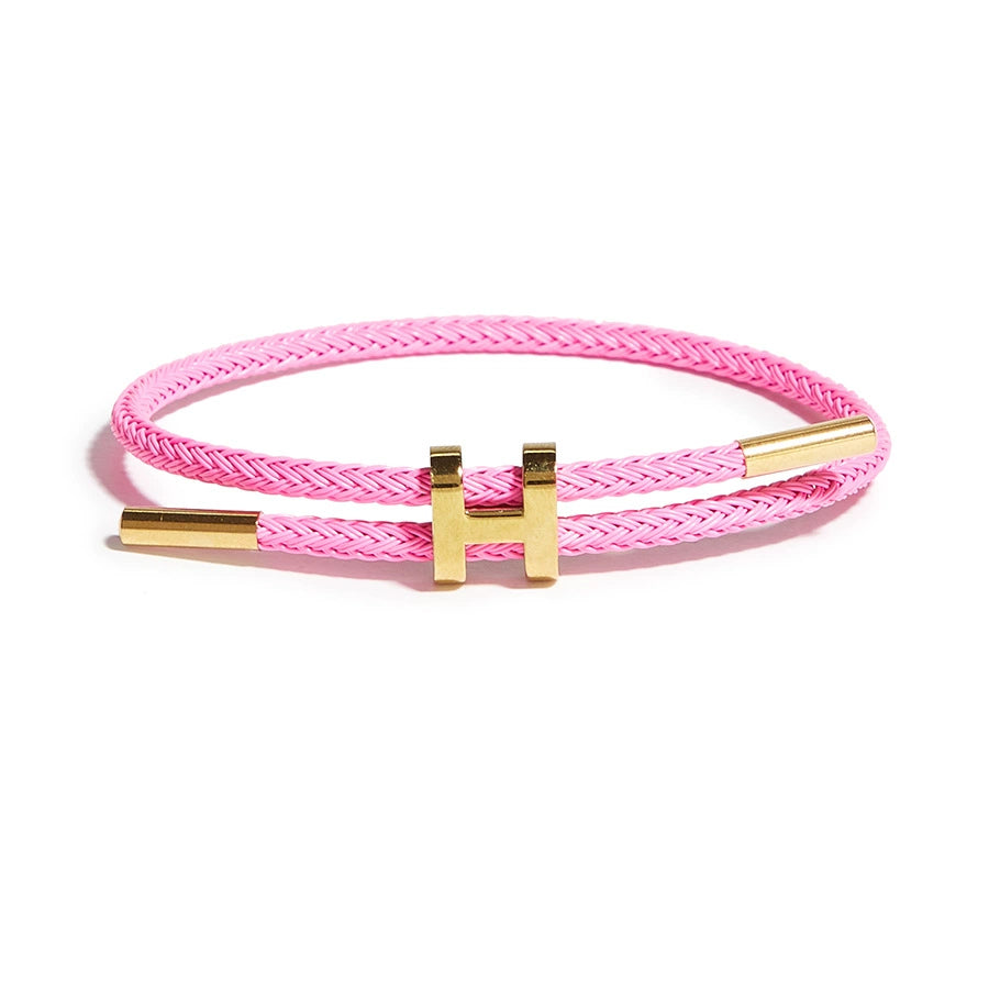 Titanium Steel H-Clasp Waterproof Braided Bracelet