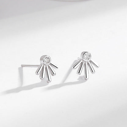 S925 Sterling Silver Earrings - Radiant Zircon Earrings