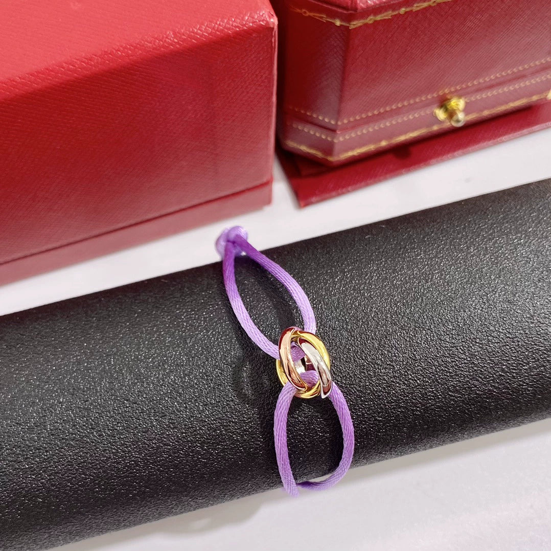 Three-ring circular lucky braided bracelet