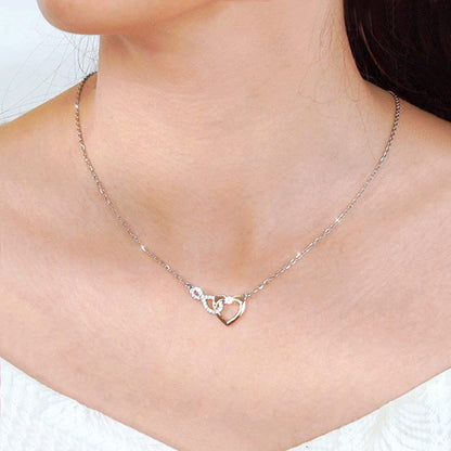 925 Sterling Silver Infinity Heart Necklace for Women