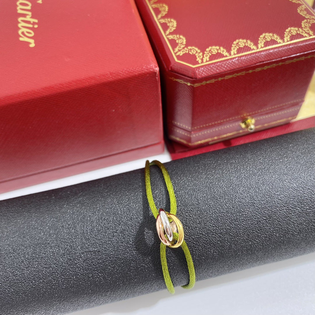 Three-ring circular lucky braided bracelet