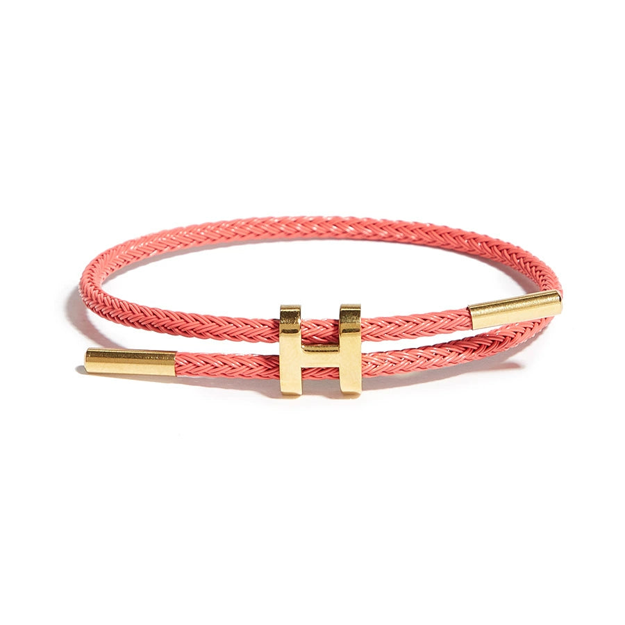 Titanium Steel H-Clasp Waterproof Braided Bracelet