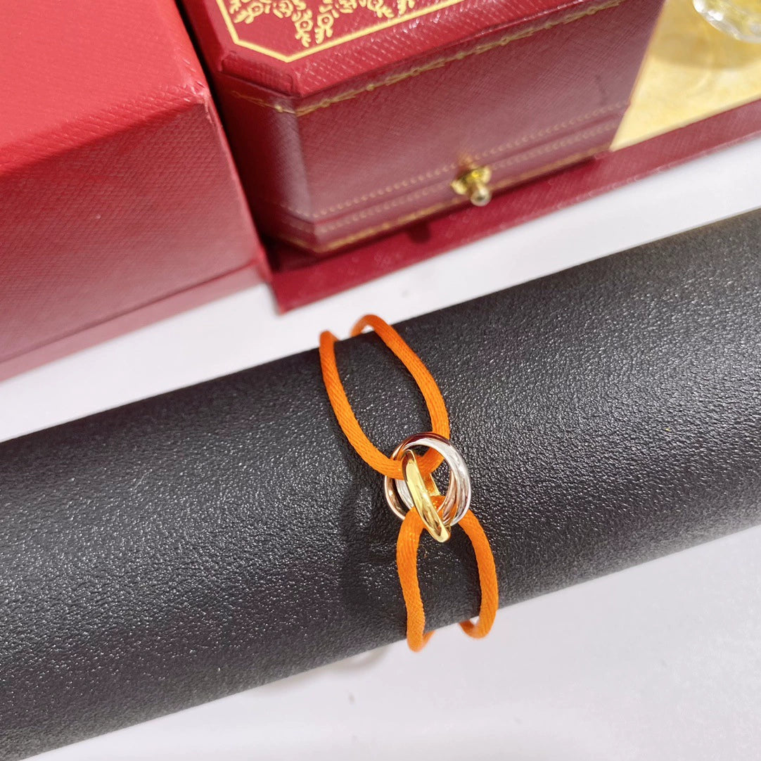 Three-ring circular lucky braided bracelet