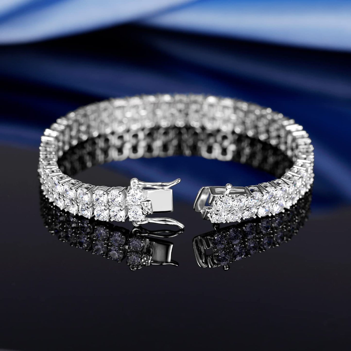 Hip Hop 3mm Zircon Double-Row Tennis Bracelet, Unisex