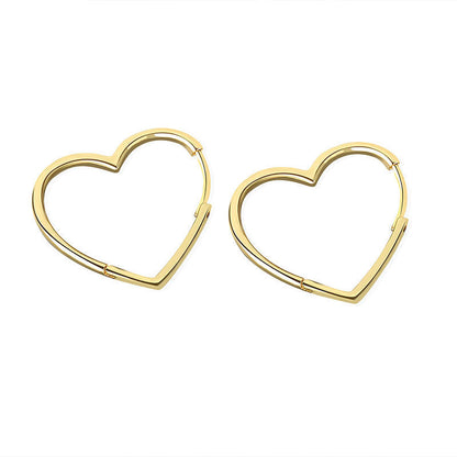 s925 Sterling Silver Heart-Shaped Earrings
