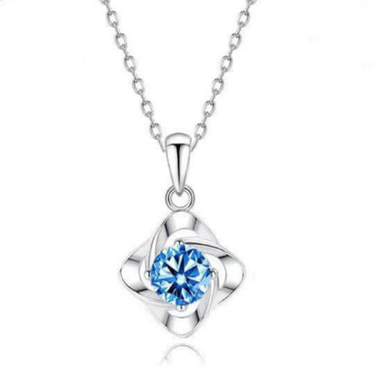 S925 Sterling Silver Four-Leaf Clover Necklace  Daily Commuting