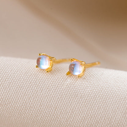 s925 Sterling Silver Moonstone Earrings for Women