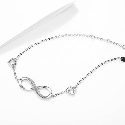 S925 Sterling Silver Infinity Bracelet