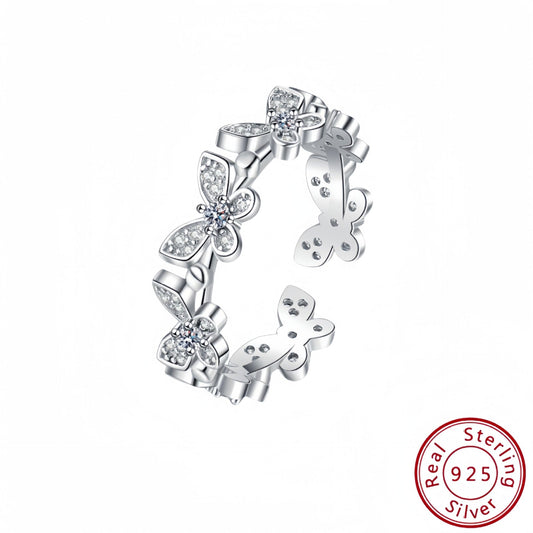 s925 Butterfly Ring - Opening Design