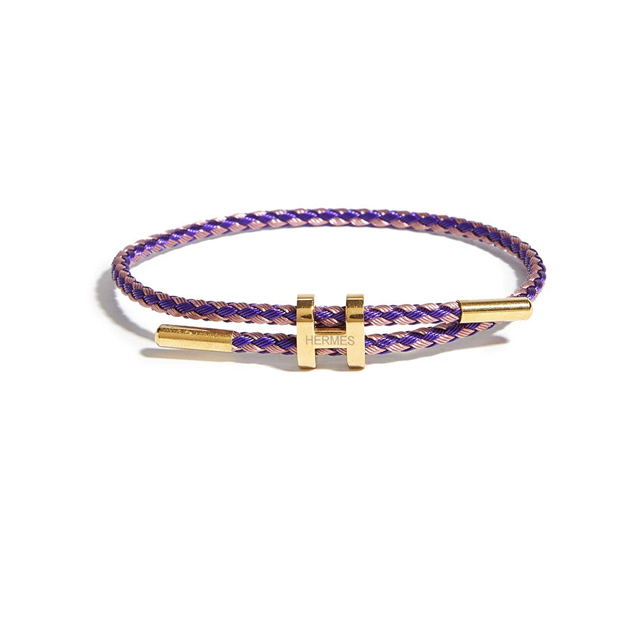 Titanium Steel H-Clasp Waterproof Braided Bracelet