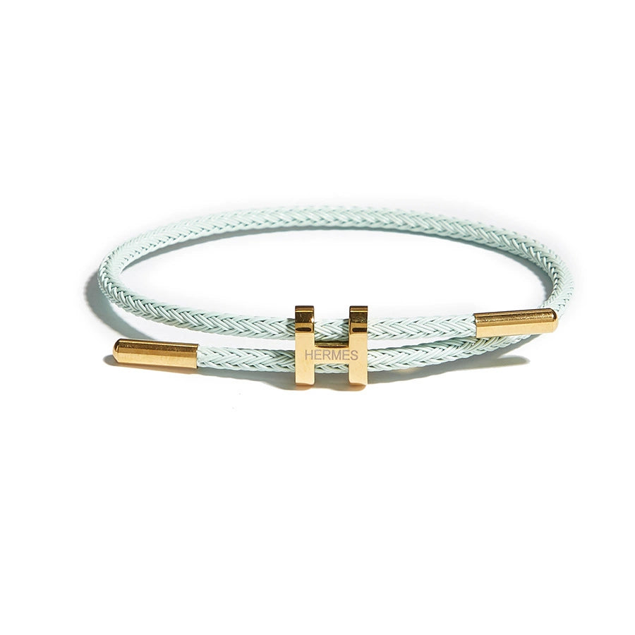 Titanium Steel H-Clasp Waterproof Braided Bracelet