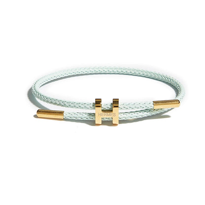 Titanium Steel H-Clasp Waterproof Braided Bracelet