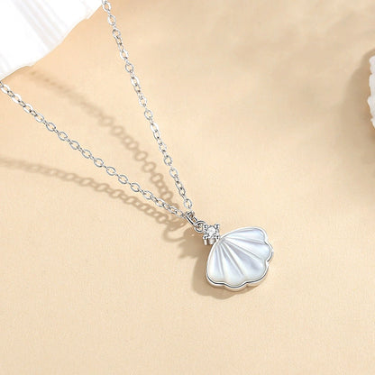 Mother-of-Pearl Shell Pendant Necklace