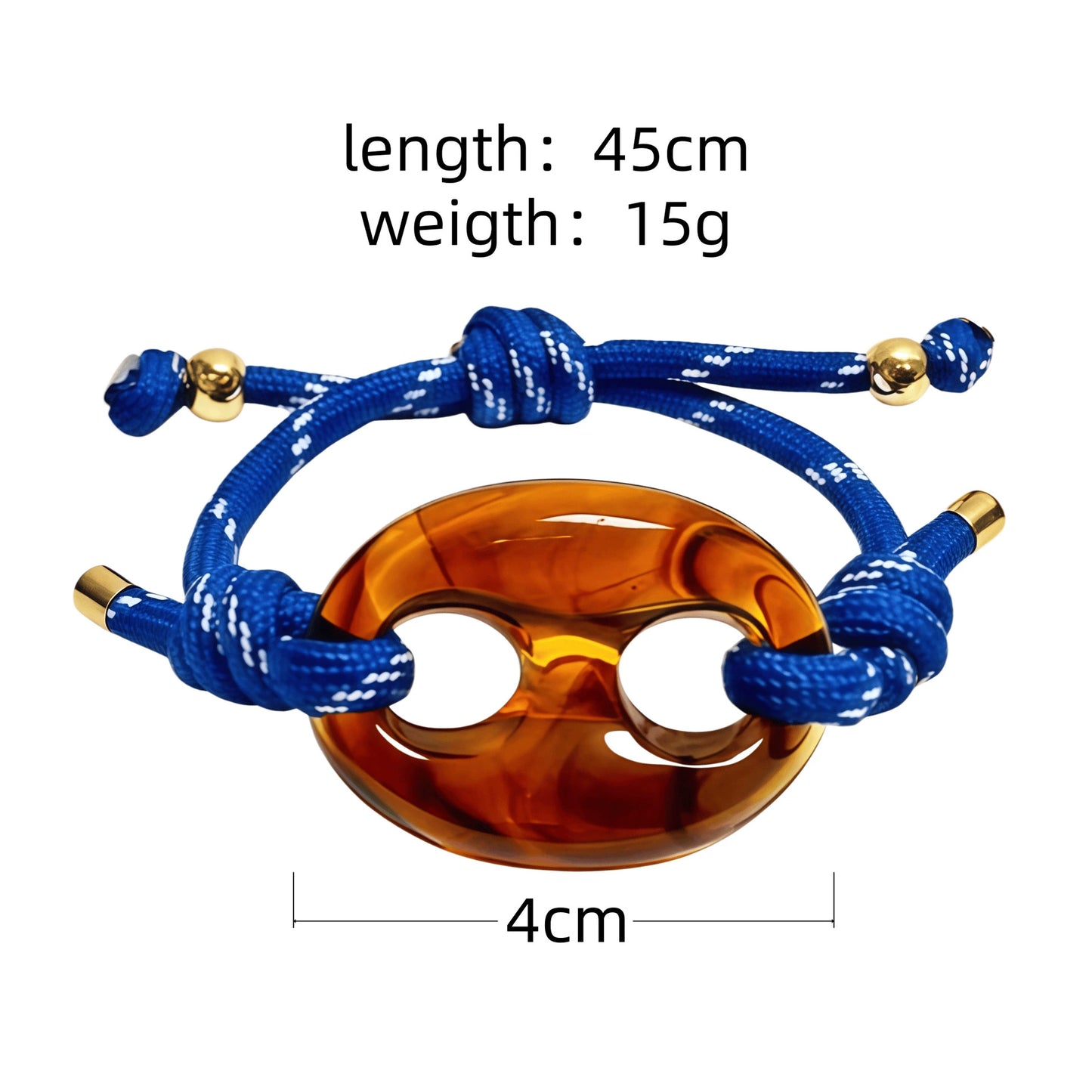 "Pig Nose" Oval Braided Cord Bracelet