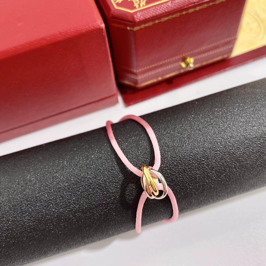 Three-ring circular lucky braided bracelet