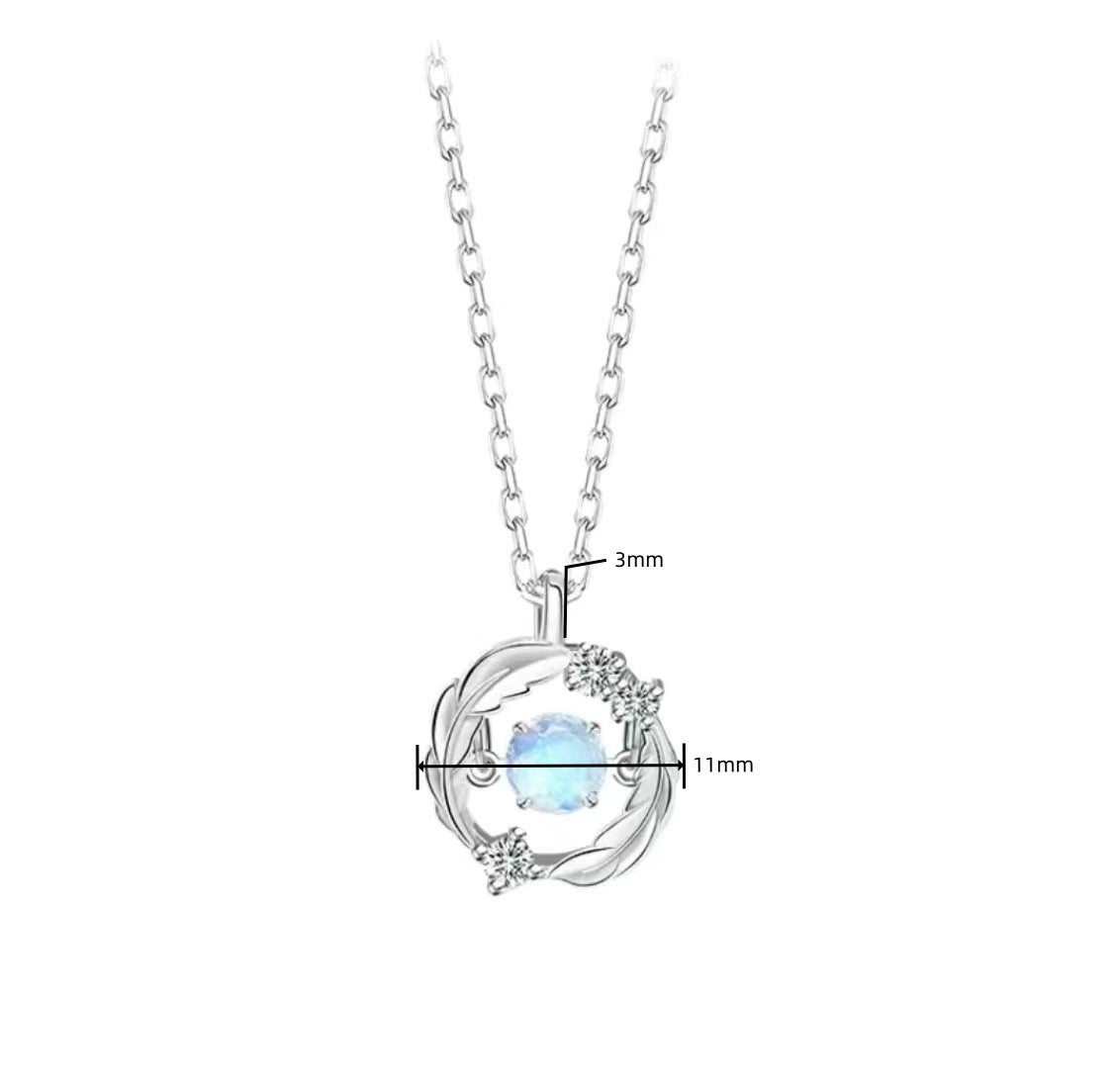 S925 Sterling Silver Feather Pendant Necklace