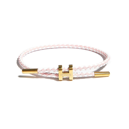 Titanium Steel H-Clasp Waterproof Braided Bracelet