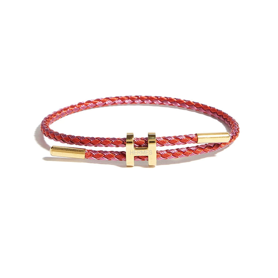 Titanium Steel H-Clasp Waterproof Braided Bracelet