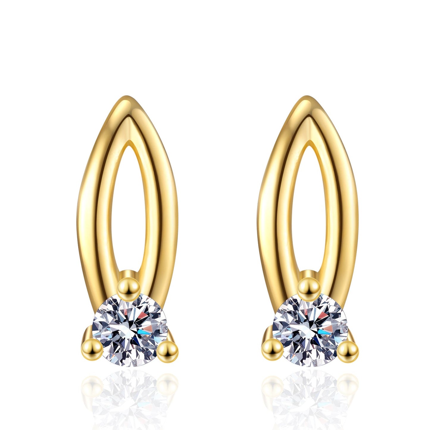 s925 sterling silver oval earrings