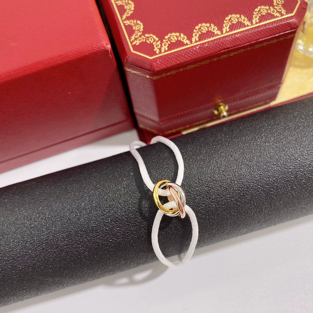 Three-ring circular lucky braided bracelet