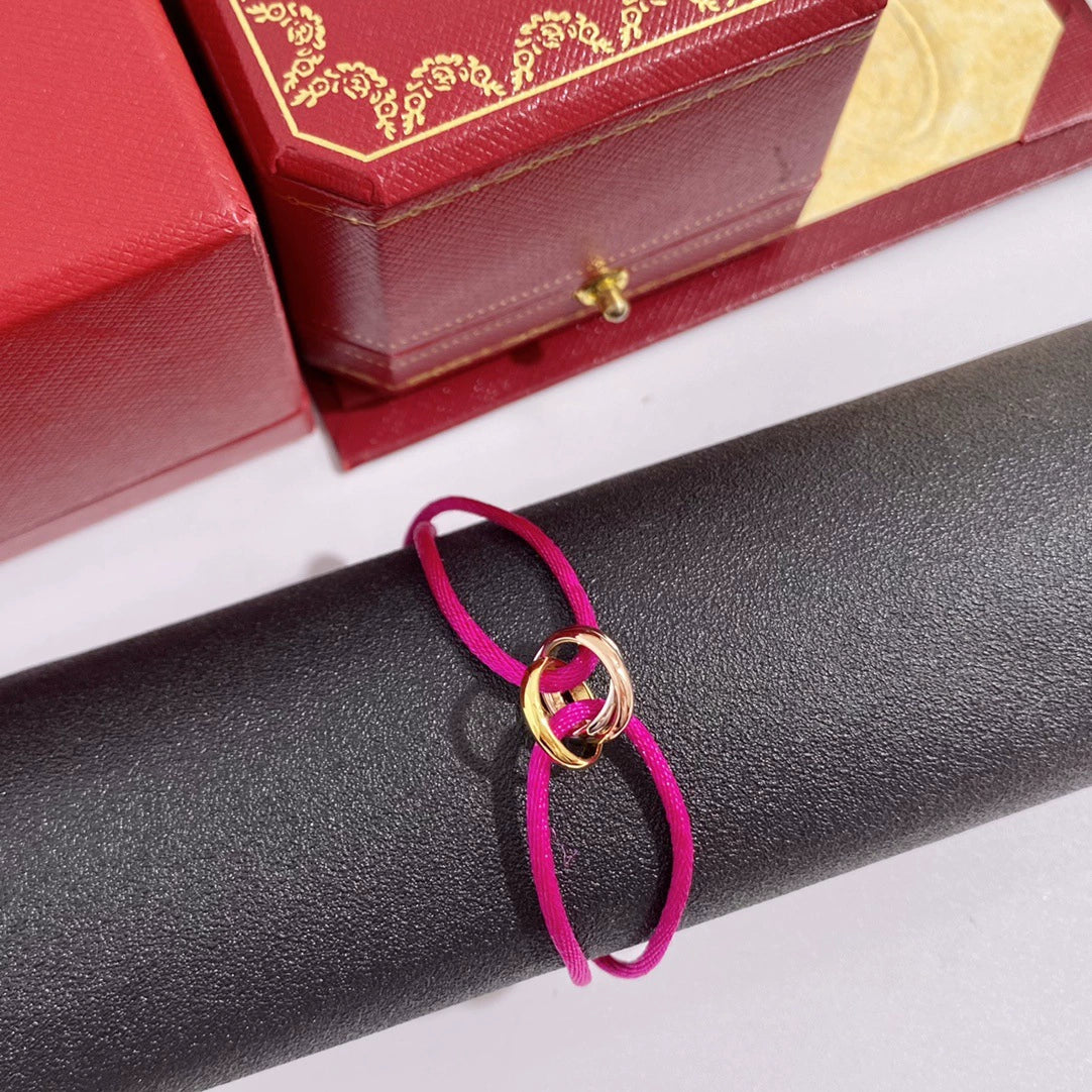 Three-ring circular lucky braided bracelet