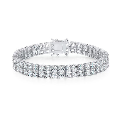Hip Hop 3mm Zircon Double-Row Tennis Bracelet, Unisex