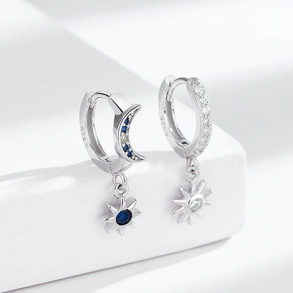 s925 sterling silver starburst pendant Diamond earrings