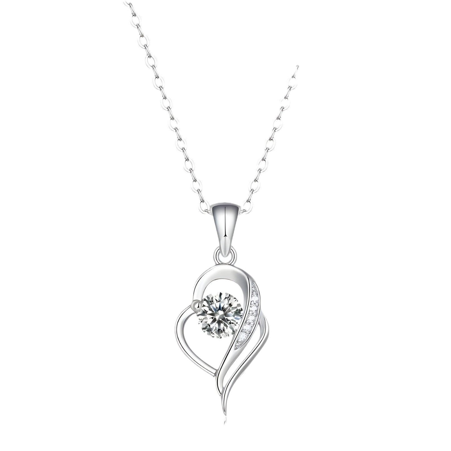 S925 Silver Heartstring Necklace Pendant and Chain