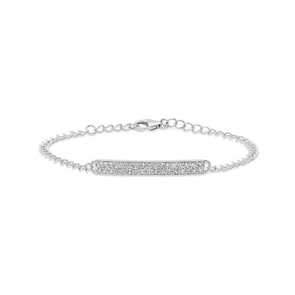 Pavé CZ Bar Bracelet | 18K Gold Plated