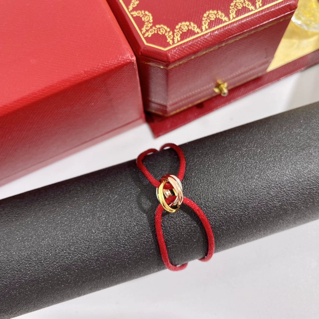 Three-ring circular lucky braided bracelet