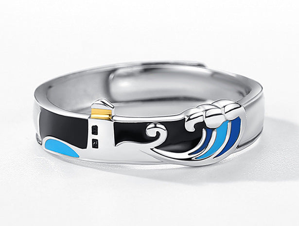 Lovers' Rings S925 Silver Couple Rings for Men and Women Wedding Rings