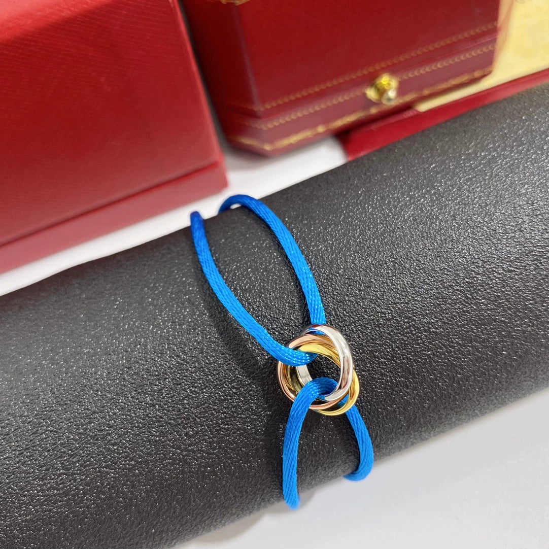 Three-ring circular lucky braided bracelet