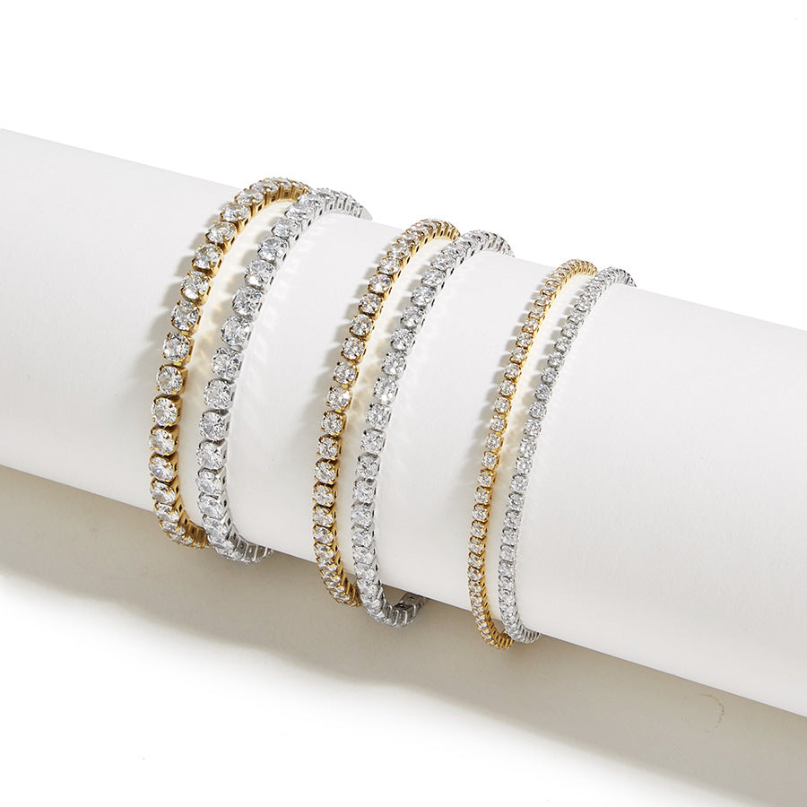 Stylish Sparkling Zircon Tennis Bracelet
