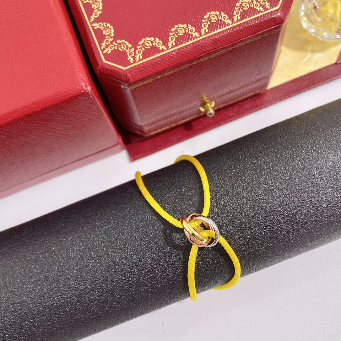 Three-ring circular lucky braided bracelet