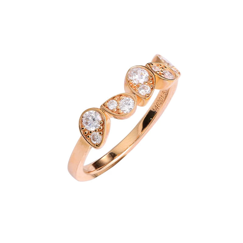 Five-Stone Bezel CZ Eternity Band Ring