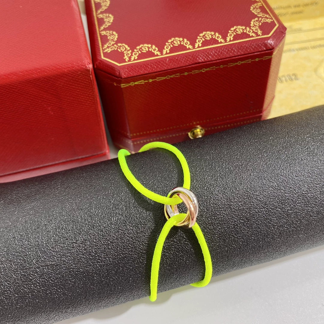 Three-ring circular lucky braided bracelet