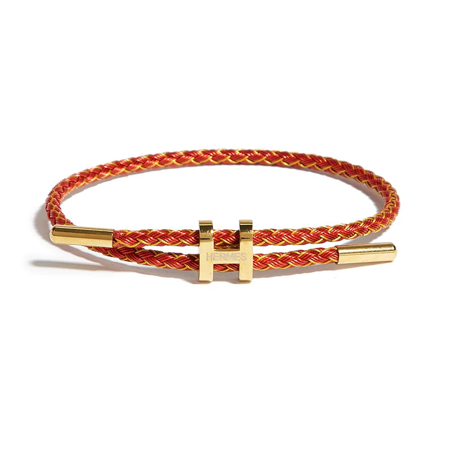 Titanium Steel H-Clasp Waterproof Braided Bracelet