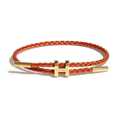 Titanium Steel H-Clasp Waterproof Braided Bracelet